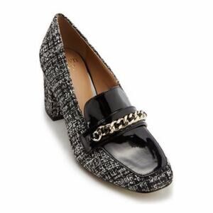 Crown & Ivy Black and White Heels